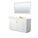 Miranda 60" Free Standing Single Basin Vanity Set with Cabinet, Quartz Vanity Top, and Framed Mirror - image 11