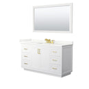 Miranda 60" Free Standing Single Basin Vanity Set with Cabinet, Quartz Vanity Top, and Framed Mirror - image 12