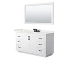 Miranda 60" Free Standing Single Basin Vanity Set with Cabinet, Quartz Vanity Top, and Framed Mirror - image 13