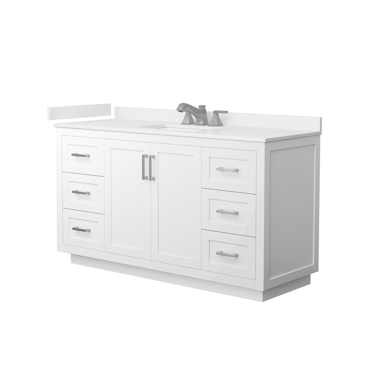 Miranda 60" Free Standing Single Basin Vanity Set with Cabinet and Quartz Vanity Top