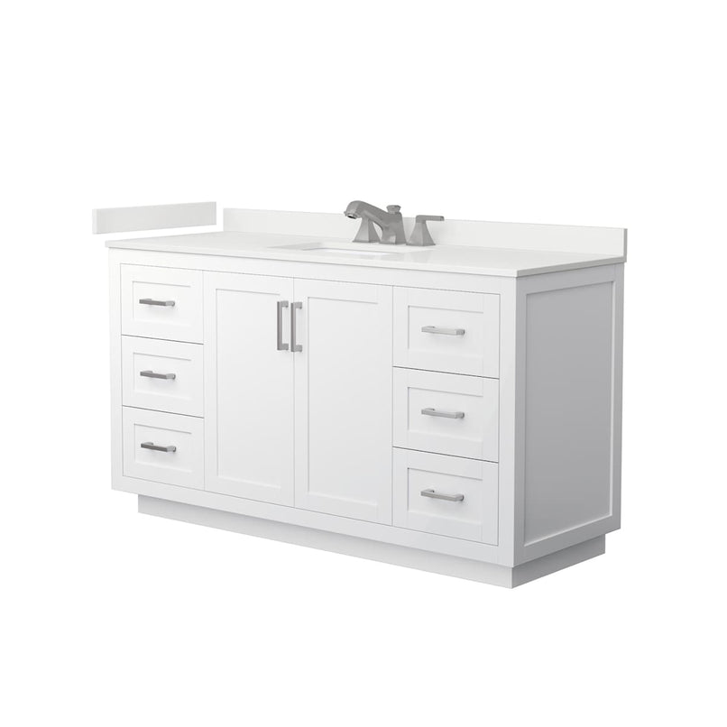 Miranda 60" Free Standing Single Basin Vanity Set with Cabinet and Quartz Vanity Top - image 8