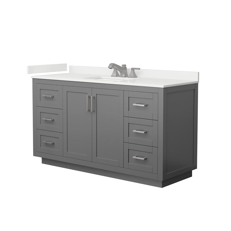 Miranda 60" Free Standing Single Basin Vanity Set with Cabinet and Quartz Vanity Top - image 14