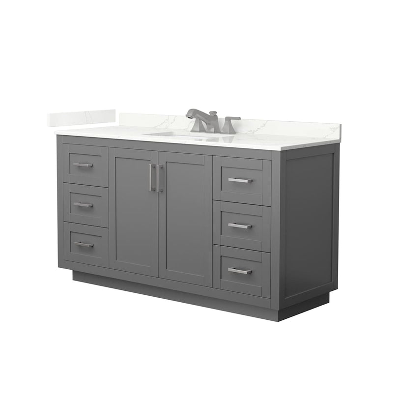 Miranda 60" Free Standing Single Basin Vanity Set with Cabinet and Quartz Vanity Top - image 15
