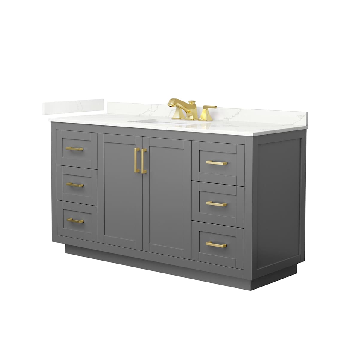 Miranda 60" Free Standing Single Basin Vanity Set with Cabinet and Quartz Vanity Top - image 19