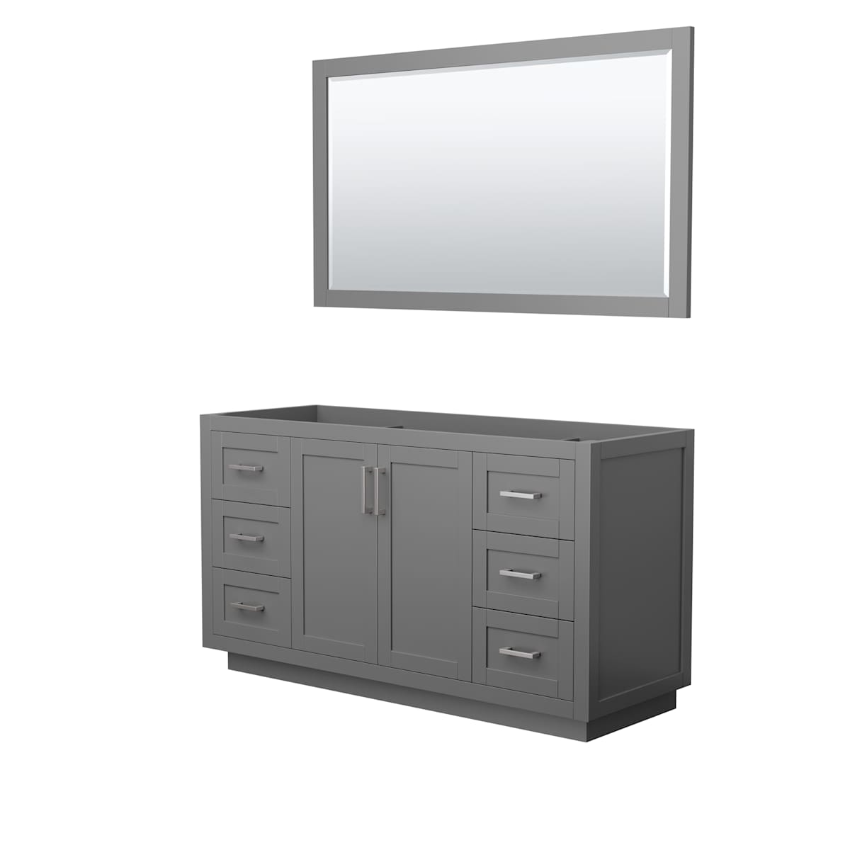 Miranda 60" Single Free Standing Vanity Cabinet - Less Vanity Top