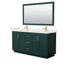 Miranda 66" Free Standing Double Basin Vanity Set with Cabinet, Quartz Vanity Top, and Framed Mirror - image 16