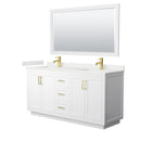 Miranda 66" Free Standing Double Basin Vanity Set with Cabinet, Quartz Vanity Top, and Framed Mirror - image 21