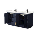 Miranda 66" Free Standing Double Basin Vanity Set with Cabinet and Quartz Vanity Top - image 3