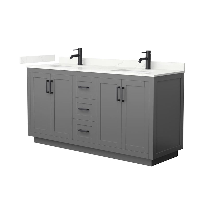 Miranda 66" Free Standing Double Basin Vanity Set with Cabinet and Quartz Vanity Top - image 13