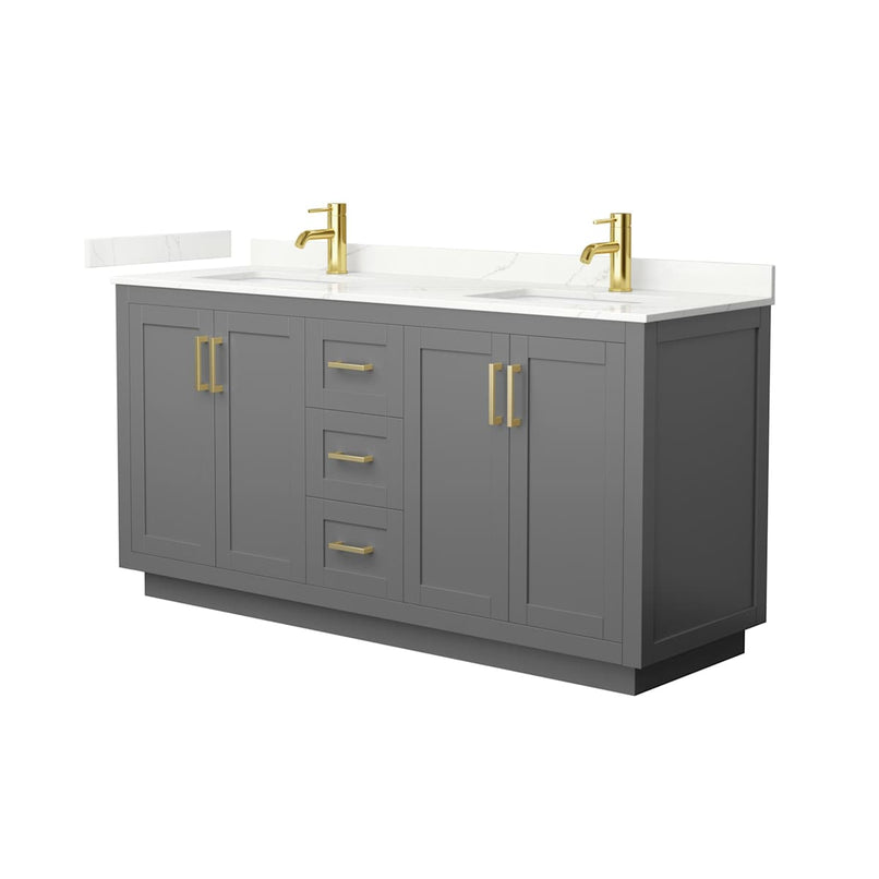 Miranda 66" Free Standing Double Basin Vanity Set with Cabinet and Quartz Vanity Top - image 19