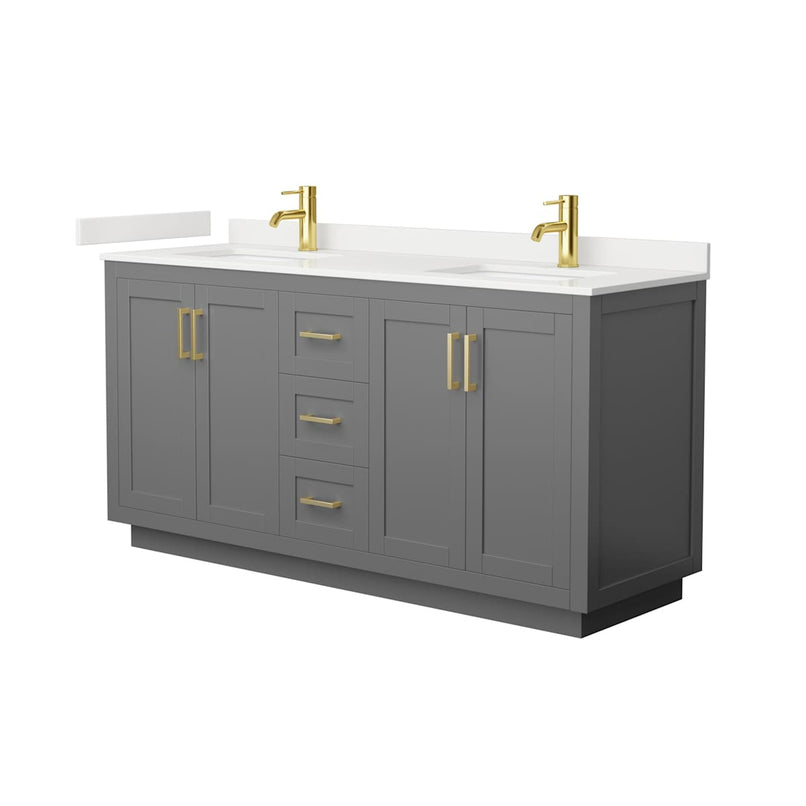 Miranda 66" Free Standing Double Basin Vanity Set with Cabinet and Quartz Vanity Top - image 20