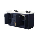 Miranda 66" Free Standing Double Basin Vanity Set with Cabinet and Quartz Vanity Top - image 3