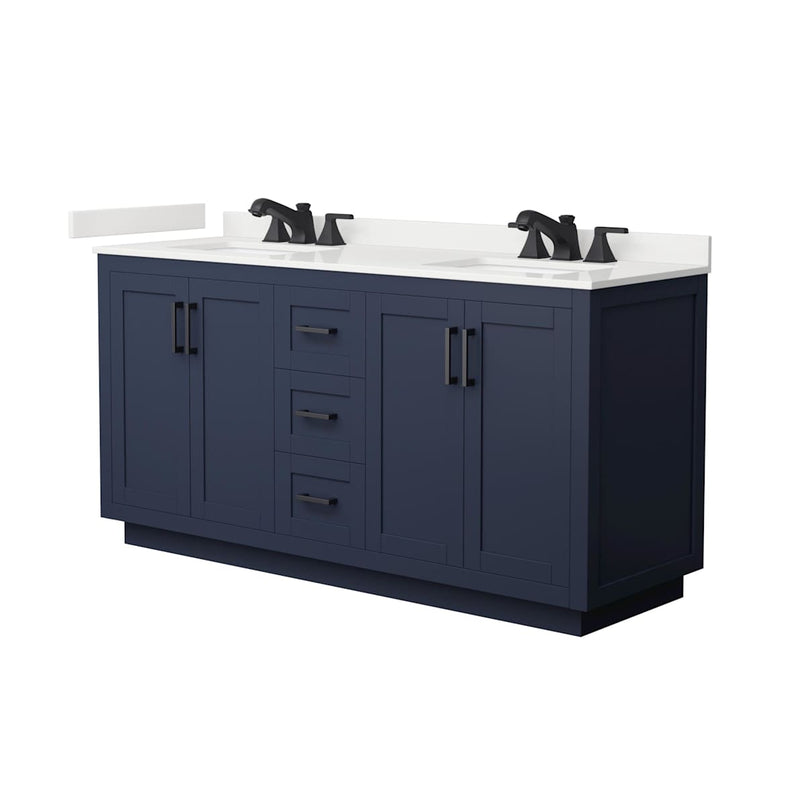 Miranda 66" Free Standing Double Basin Vanity Set with Cabinet and Quartz Vanity Top - image 8