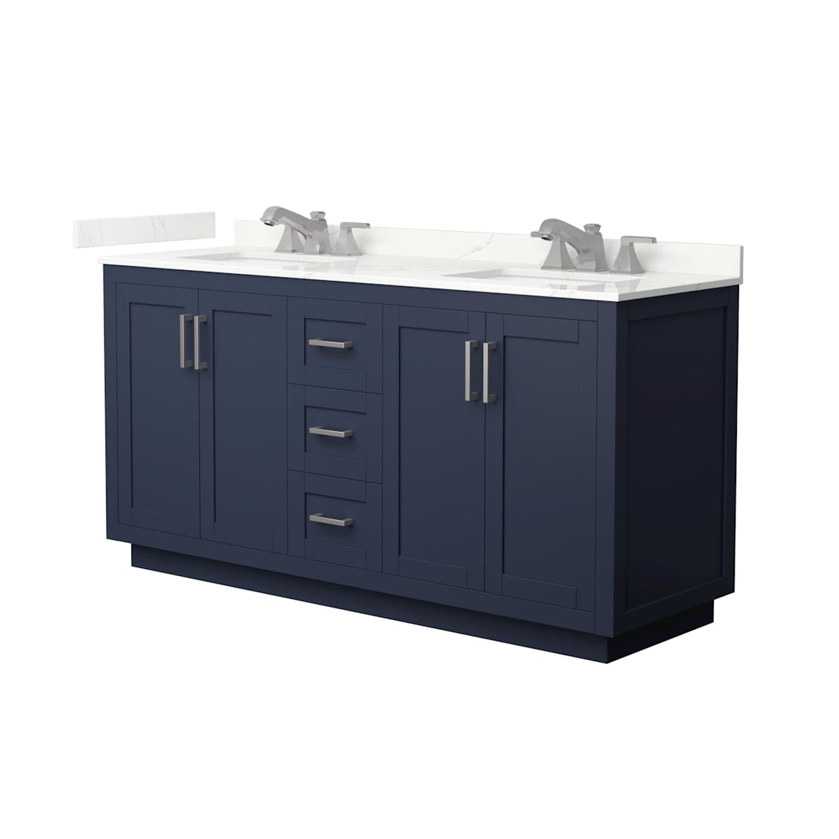 Miranda 66" Free Standing Double Basin Vanity Set with Cabinet and Quartz Vanity Top - image 11