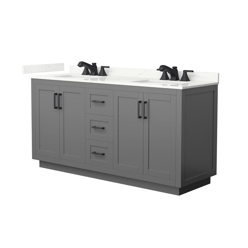 Miranda 66" Free Standing Double Basin Vanity Set with Cabinet and Quartz Vanity Top - image 13