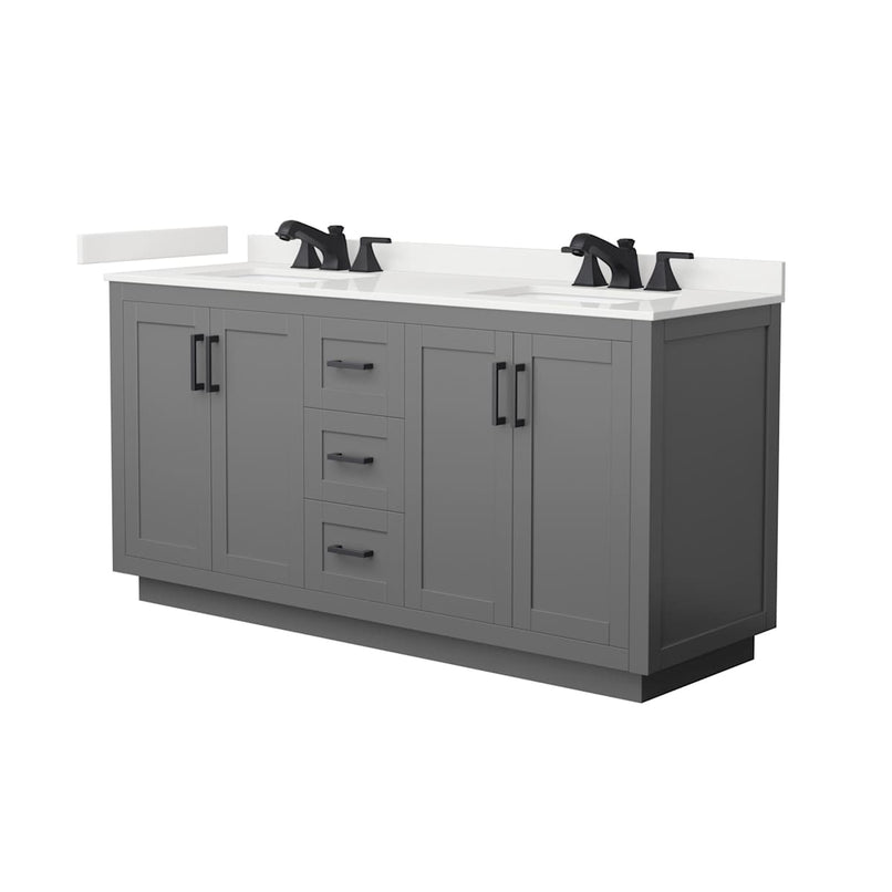 Miranda 66" Free Standing Double Basin Vanity Set with Cabinet and Quartz Vanity Top - image 14