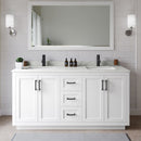 Miranda 66" Free Standing Double Basin Vanity Set with Cabinet and Quartz Vanity Top - image 1