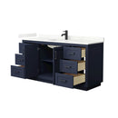 Miranda 66" Free Standing Single Basin Vanity Set with Cabinet and Quartz Vanity Top - image 3