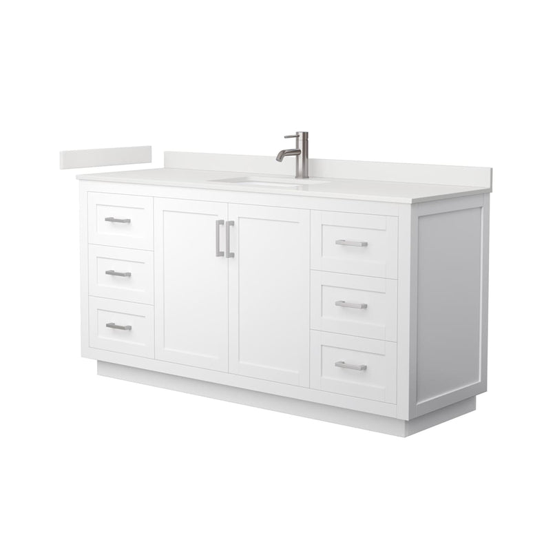 Miranda 66" Free Standing Single Basin Vanity Set with Cabinet and Quartz Vanity Top - image 8