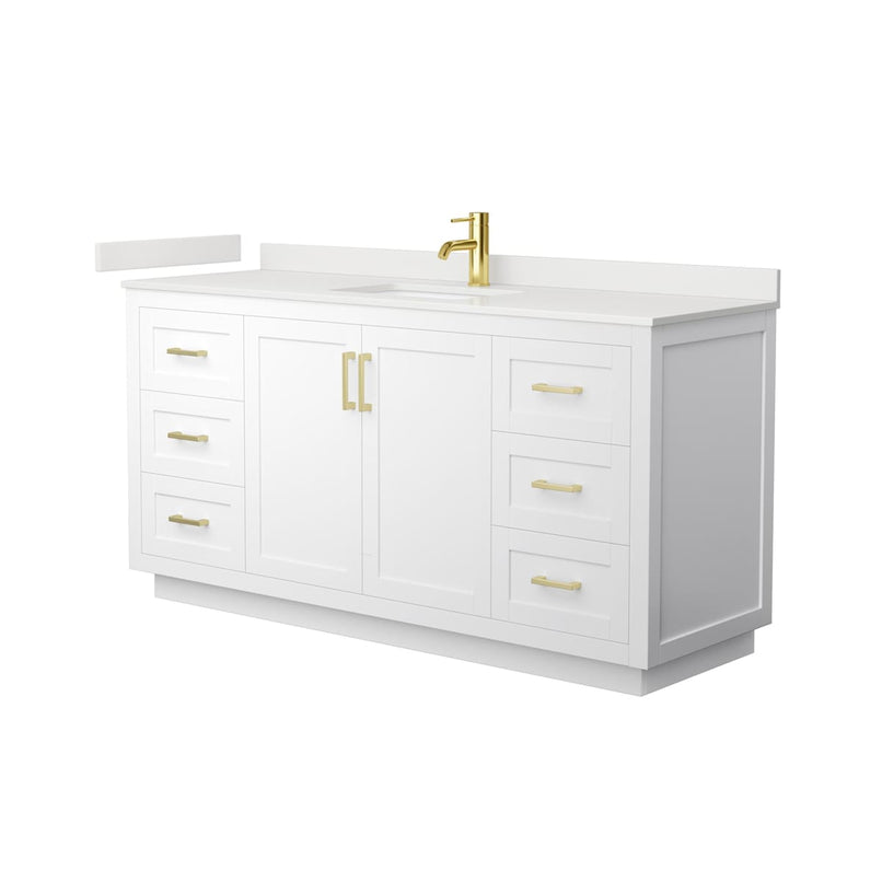 Miranda 66" Free Standing Single Basin Vanity Set with Cabinet and Quartz Vanity Top - image 10