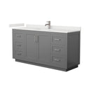 Miranda 66" Free Standing Single Basin Vanity Set with Cabinet and Quartz Vanity Top - image 14