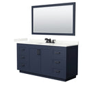 Miranda 66" Free Standing Single Basin Vanity Set with Cabinet, Quartz Vanity Top, and Framed Mirror - image 2