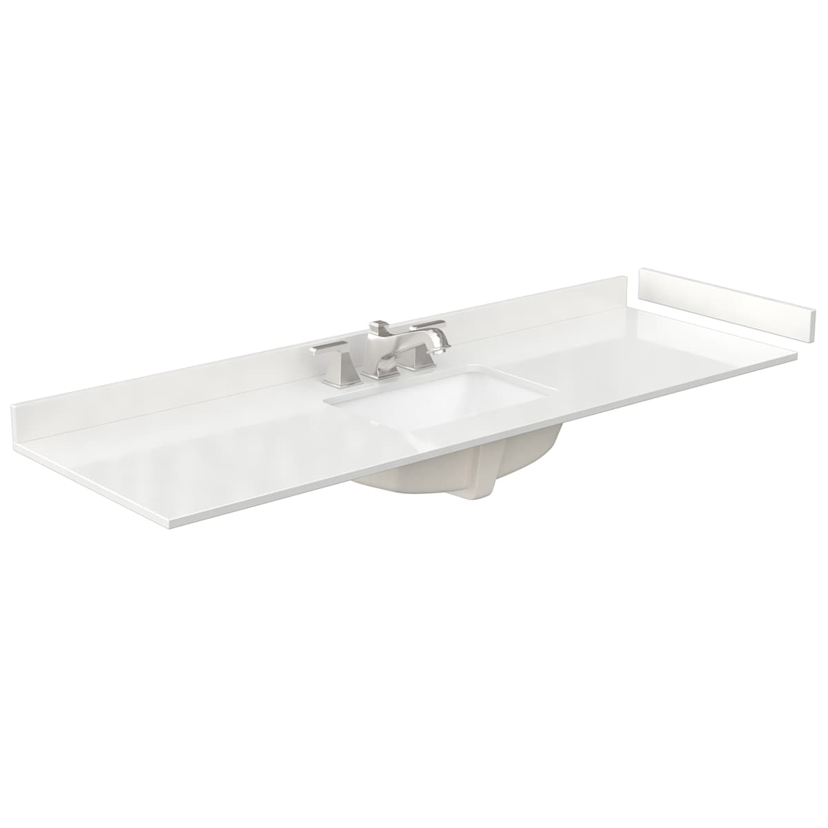 Miranda 66" Free Standing Single Basin Vanity Set with Cabinet, Quartz Vanity Top, and Framed Mirror - image 5