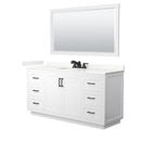 Miranda 66" Free Standing Single Basin Vanity Set with Cabinet, Quartz Vanity Top, and Framed Mirror - image 14