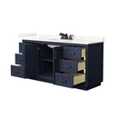 Miranda 66" Free Standing Single Basin Vanity Set with Cabinet and Quartz Vanity Top - image 3