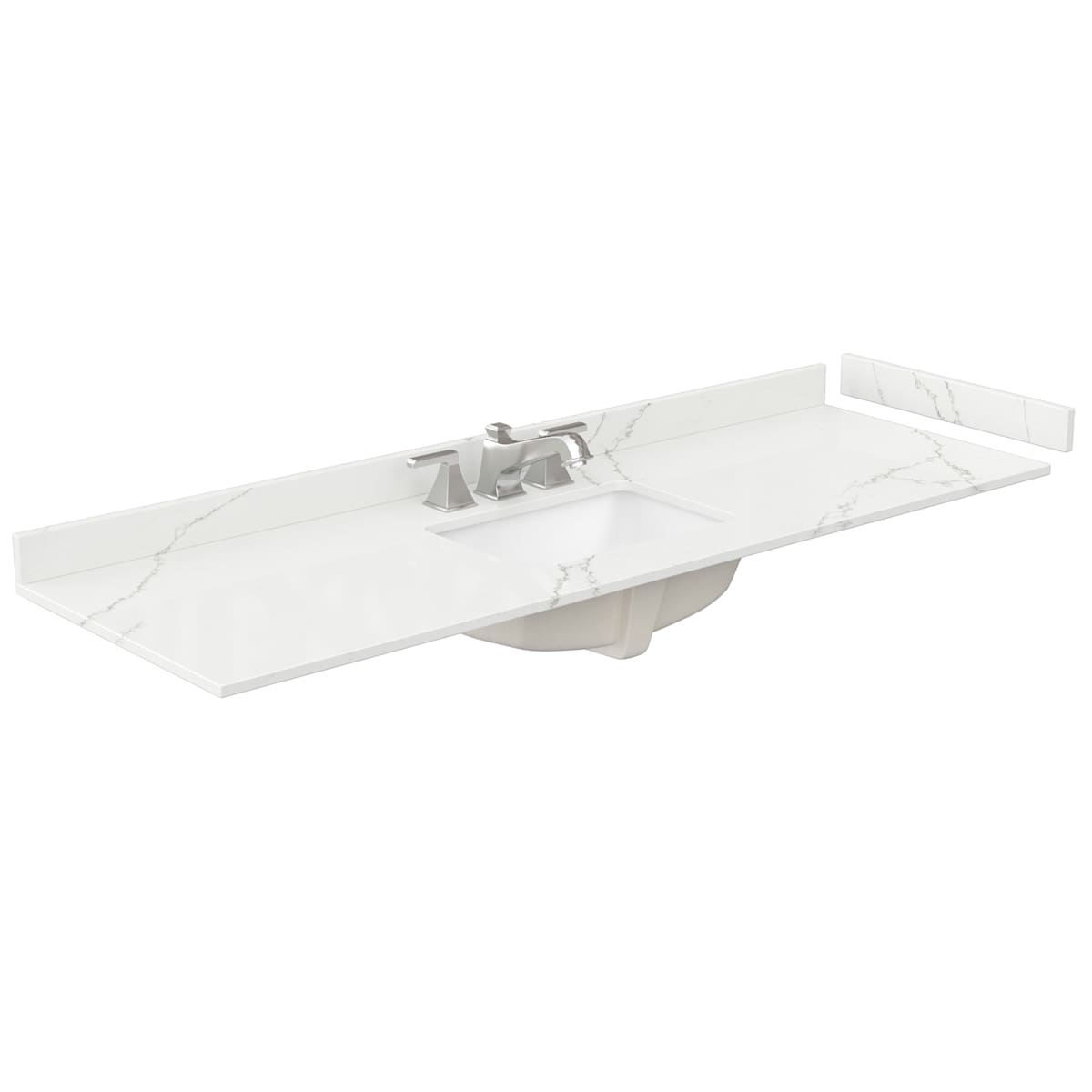 Miranda 66" Free Standing Single Basin Vanity Set with Cabinet and Quartz Vanity Top