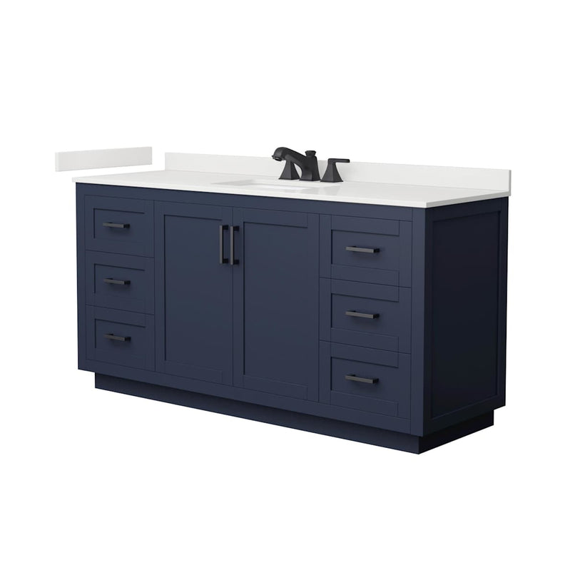 Miranda 66" Free Standing Single Basin Vanity Set with Cabinet and Quartz Vanity Top - image 8