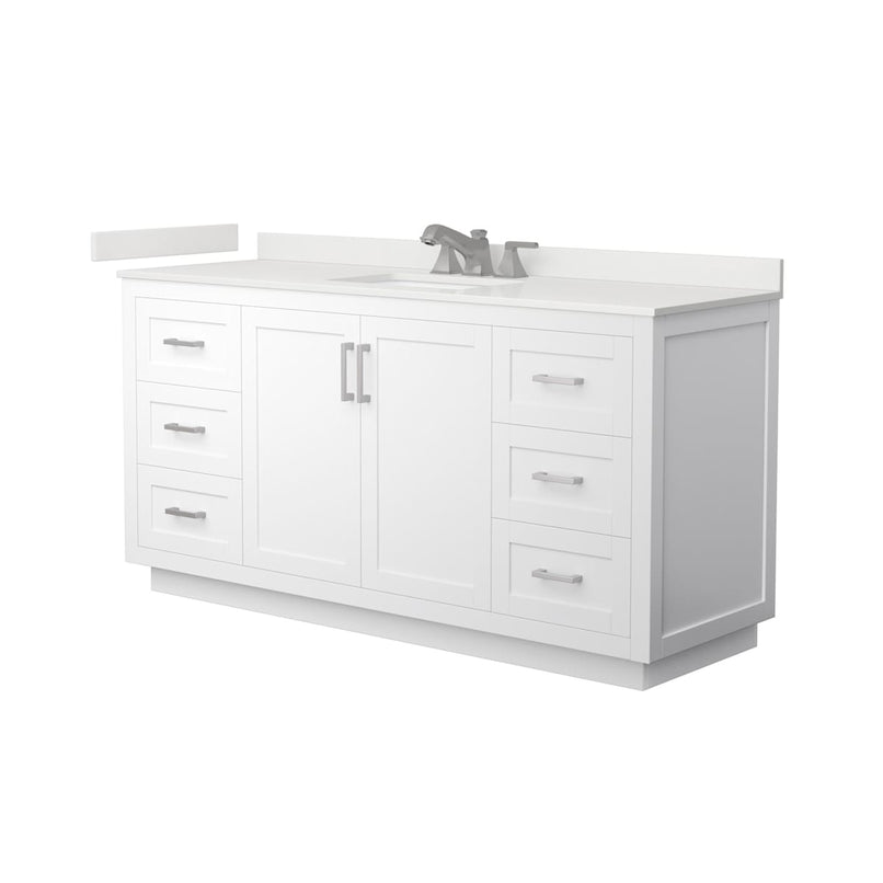 Miranda 66" Free Standing Single Basin Vanity Set with Cabinet and Quartz Vanity Top - image 9