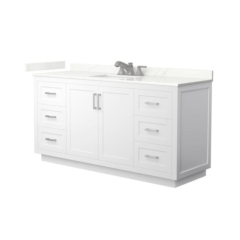 Miranda 66" Free Standing Single Basin Vanity Set with Cabinet and Quartz Vanity Top - image 10