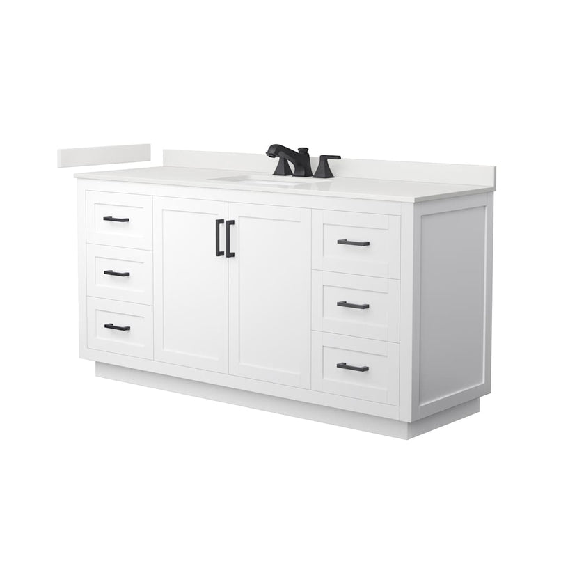 Miranda 66" Free Standing Single Basin Vanity Set with Cabinet and Quartz Vanity Top - image 13