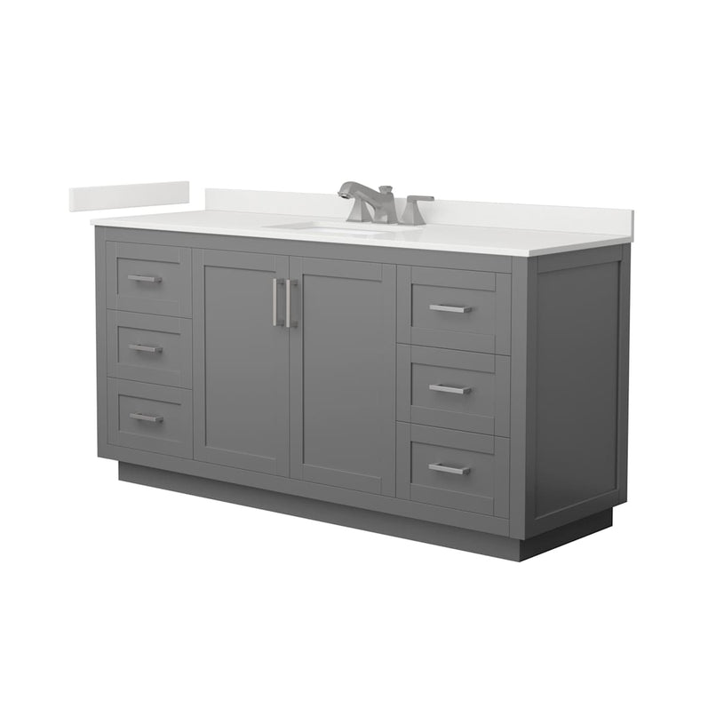 Miranda 66" Free Standing Single Basin Vanity Set with Cabinet and Quartz Vanity Top - image 15
