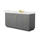 Miranda 66" Free Standing Single Basin Vanity Set with Cabinet and Quartz Vanity Top - image 19
