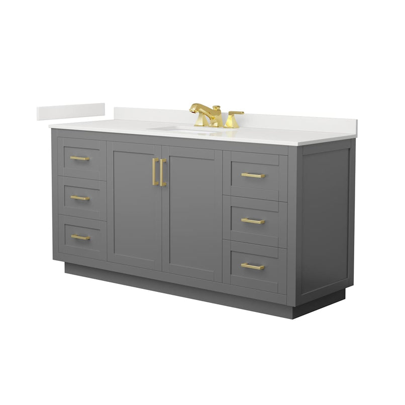Miranda 66" Free Standing Single Basin Vanity Set with Cabinet and Quartz Vanity Top - image 19