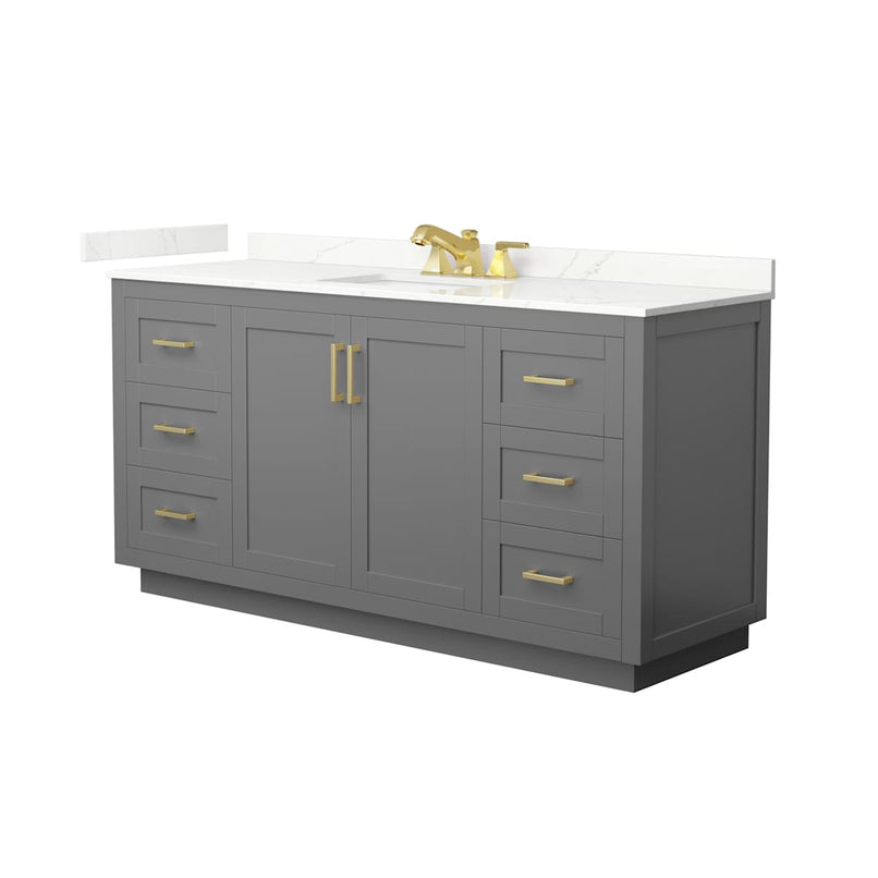 Miranda 66" Free Standing Single Basin Vanity Set with Cabinet and Quartz Vanity Top - image 20