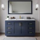 Miranda 66" Free Standing Single Basin Vanity Set with Cabinet, Marble Vanity Top, and Framed Mirror - image 1