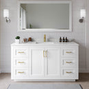 Miranda 66" Free Standing Single Basin Vanity Set with Cabinet and Cultured Marble Vanity Top - image 1