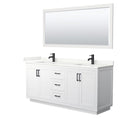 Miranda 72" Free Standing Double Basin Vanity Set with Cabinet, Quartz Vanity Top, and Framed Mirror - image 17