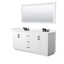 Miranda 72" Free Standing Double Basin Vanity Set with Cabinet, Quartz Vanity Top, and Framed Mirror - image 20