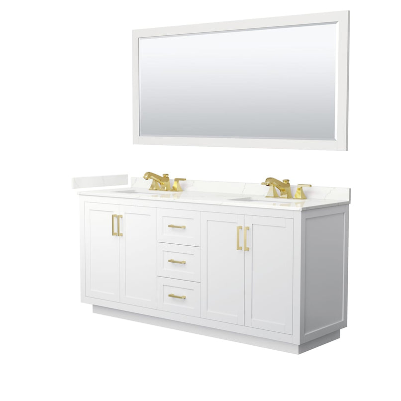 Miranda 72" Free Standing Double Basin Vanity Set with Cabinet, Quartz Vanity Top, and Framed Mirror - image 21