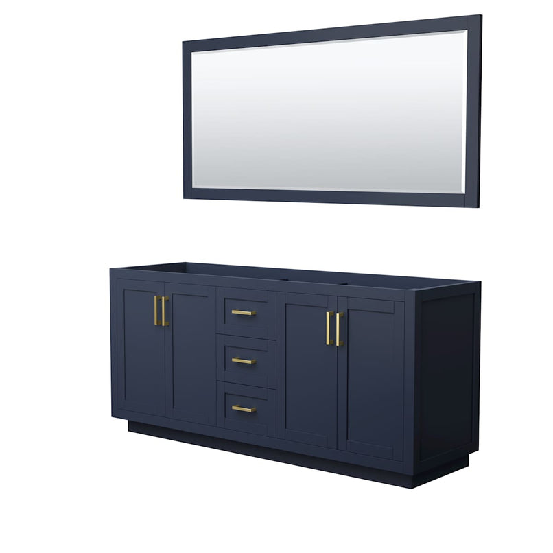 Miranda 71" Double Free Standing Vanity Cabinet - Less Vanity Top - image 1