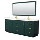 Miranda 84" Free Standing Double Basin Vanity Set with Cabinet, Quartz Vanity Top, and Framed Mirror - image 14