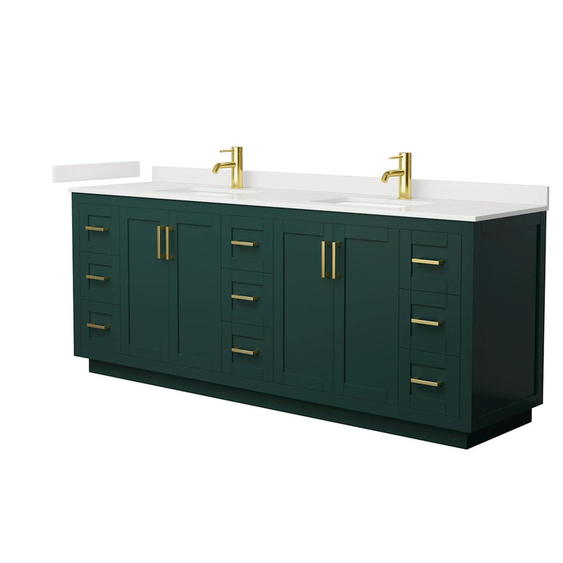 Miranda 84" Free Standing Double Basin Vanity Set with Cabinet and Quartz Vanity Top - image 16
