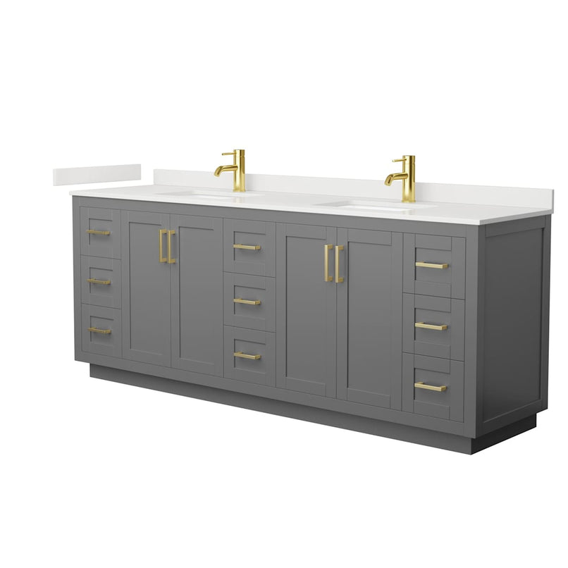 Miranda 84" Free Standing Double Basin Vanity Set with Cabinet and Quartz Vanity Top - image 20