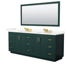 Miranda 84" Free Standing Double Basin Vanity Set with Cabinet, Quartz Vanity Top, and Framed Mirror - image 14