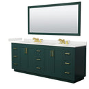 Miranda 84" Free Standing Double Basin Vanity Set with Cabinet, Quartz Vanity Top, and Framed Mirror - image 16
