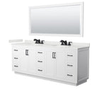 Miranda 84" Free Standing Double Basin Vanity Set with Cabinet, Quartz Vanity Top, and Framed Mirror - image 20